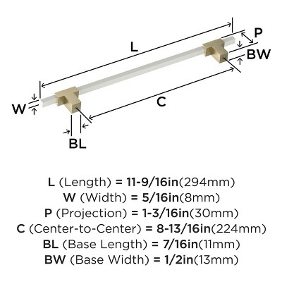 Urbanite Golden Champagne and White Cabinet Pull
