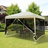 Outsunny 10' x 10' Pop Up Canopy Tent with Breathable Mesh Sidewalls, Easy Height Adjustable, Easy Transport Carrying Bag for Backyard Garden Patio - image 3 of 4