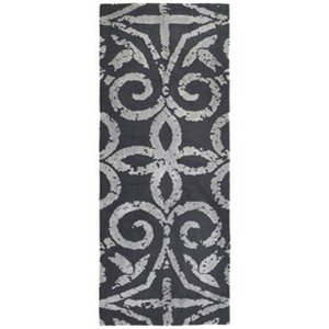 Simple Spaces Gray Gate Runner Rug, 21"x54" – Modern Lattice Pattern Hallway Accent in Soft Neutral Gray for Compact Indoor Spaces - 1 of 3