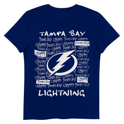 Women's Tampa Bay Lightning Rhinestone V-Neck T-Shirt – Black Bling Hockey Tee