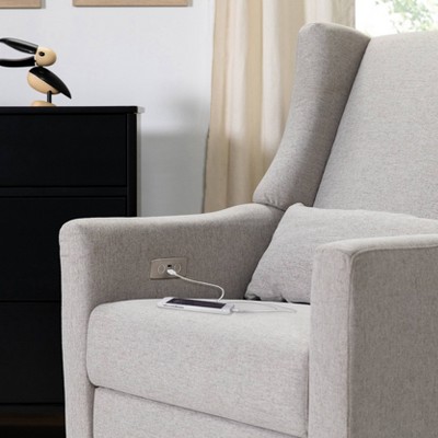 Eco-Weave Grey Performance Swivel Reclining Armchair with USB