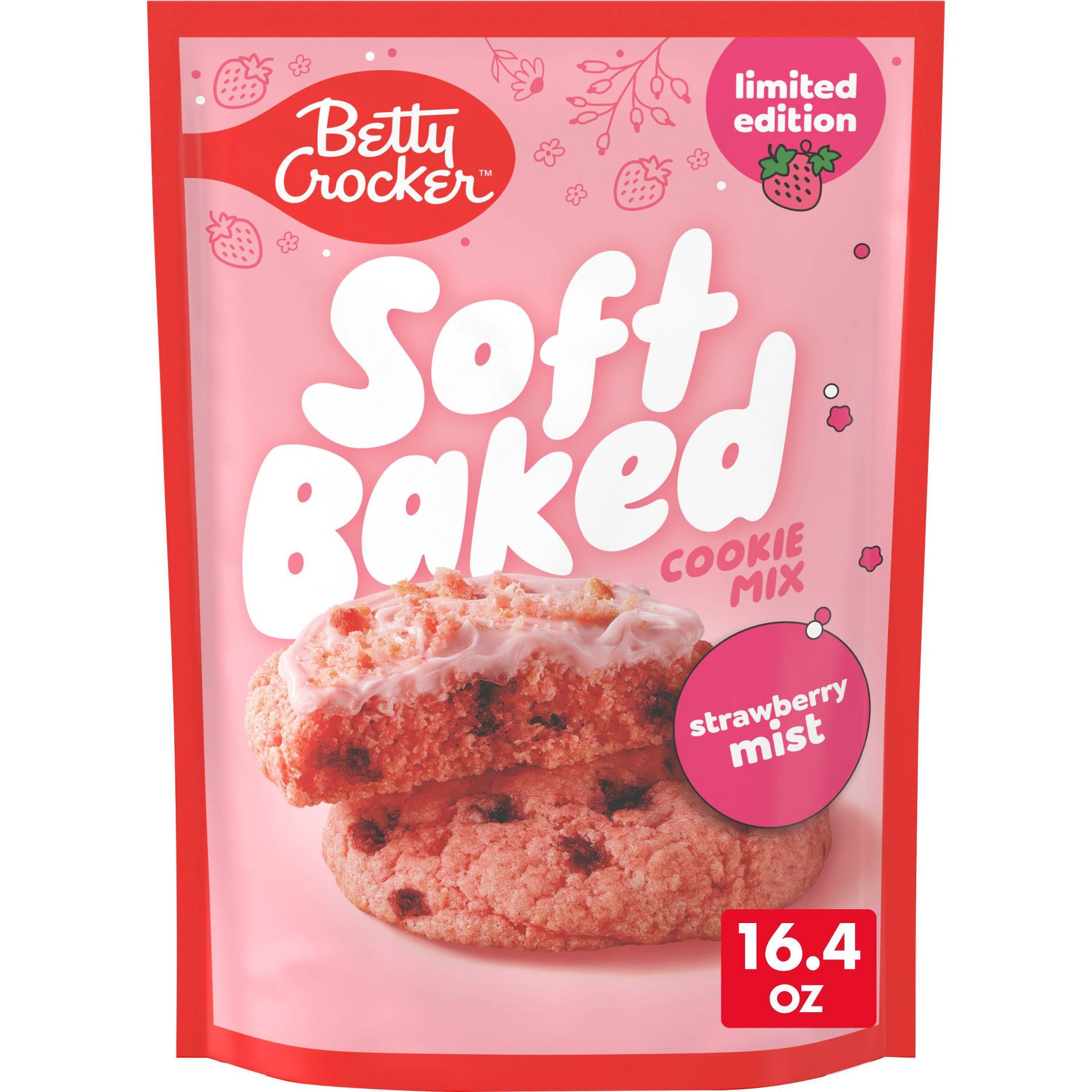 Betty Crocker Strawberry Mist Soft Baked Cookie Mix - 16.4oz