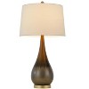 Cal Lighting 150W 3 way Carmi metal table lamp with hardback taper drum fabric shade - 2 of 4