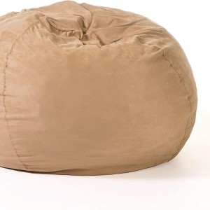 OUTSUPPLY High-Density Shredded Foam Bean Bag Chair with Removable Microsuede Cover, Reading and Bedroom Floor Lounge - 1 of 4