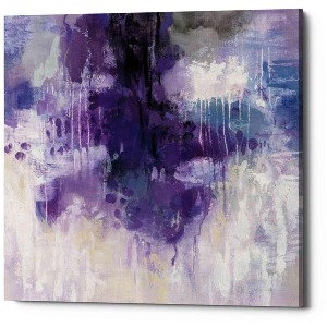 Epic Graffiti 'Violet Rain' by Silvia Vassileva, Canvas Wall Art