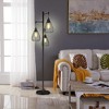 Costway Industrial Floor Lamp Standing Tree Lamp with 3 Elegant Cage Heads - 2 of 4