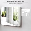 Wall Mounted Mirror Cabinet, Bathroom Medicine Cabinet with Mirror, 3 Doors and Adjustable Shelves - 4 of 4