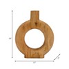 Mango Wood Decorative Vase - Round Hollow Design - Rustic Minimalist Table Decor - Ideal for Living Room, Bedroom & Office - Brown - 4 of 4