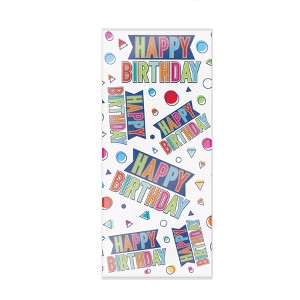 Beistle Happy Birthday Cello Bags, 4" x 9" x 2", (100/Pkg) Multicolored - 1 of 4