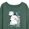 Women's - Pokémon - Psyduck Anime Lightweight French Terry Wide Neck Long Sleeve Shirt - 2 of 4