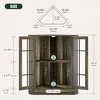 Fredees Farmhouse Corner Cabinet with LED Light, Small Bathroom Cabinet for Laundry, Living Room, Bedroom, or Kitchen - 2 of 4