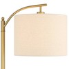 360 Lighting Rayna Farmhouse Rustic 61 1/2" Tall Standing Floor Lamps Set of 2 Lights Downbridge Arc Foot Switch Metal Warm Gold Finish Living Room - 3 of 4