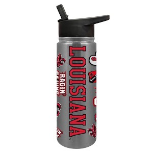 NCAA Louisiana Ragin' Cajuns Varsity Thirst Water Bottle - 24oz: Stainless Steel, Portable Drinkware - 1 of 4