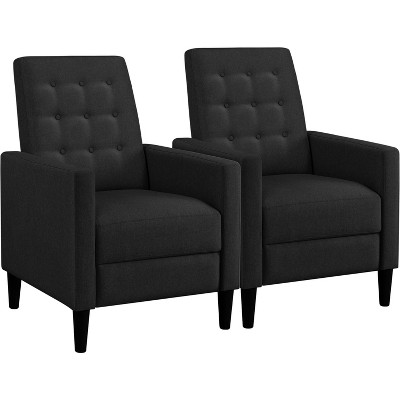 Yaheetech Set of 2 Mid-Century Tufted Recliner Chair for Living Room, Bedroom