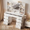 47" Make Up Vanity Desk with Mirror, Lights, Shelves & Charging Station - 2 of 4