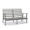 Leisuremod Walbrooke Modern Polyester Loveseat with Grey Aluminum Frame and Removable Cushions - image 4 of 4