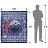 Sesame Street Cookie Monster Ugly Christmas Blanket 50"x60" Woven Tapestry - 2 of 4