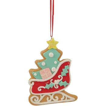 Northlight 3.5" Glittered Christmas Sleigh Cookie Ornament