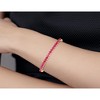 Designs By Gioelli 14K Gold Over Sterling Silver Created Ruby Tennis Bracelet - 3 of 3