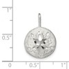 Black Bow Jewelry Sterling Silver 15mm Diamond Cut Sand Dollar Pendant - 4 of 4