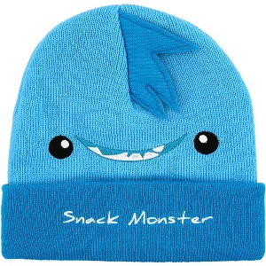 Pavilion Gift Company - Blue Snack Monster - One Size Fits All Baby Hat - Hats - 1 of 4