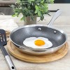 Oster Modessa Nonstick Tri-ply Stainless Steel Frying Pan in Silver - 2 of 4