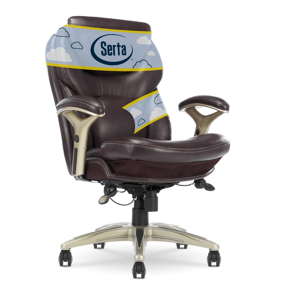 Photos - Computer Chair Serta Office Chair with Back In Motion Technology Dark Chestnut  