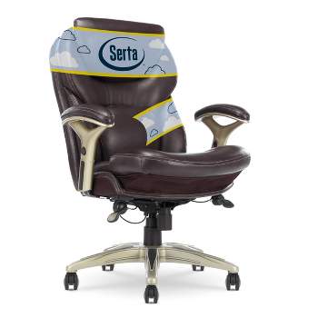 Office Chair with Back In Motion Technology Dark Chestnut - Serta