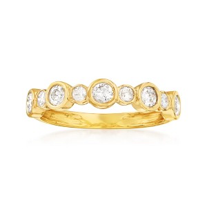 Ross-Simons 0.50 ct. t.w. Bezel-Set Diamond Ring in 14kt Yellow Gold Size 7 - 1 of 4