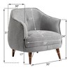 DYHOME Mid-Century Modern Accent Chair, Tufted Upholstered Armchair for Living Room, Bedroom, Set of 2 - 3 of 4