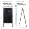 Artloge Heavy Duty A-Frame Magnetic Chalkboard 2-Sided FreestandingChalkboard Sign Sidewalk Cafe Menu Board Wedding Signage -Grey&White - 3 of 4