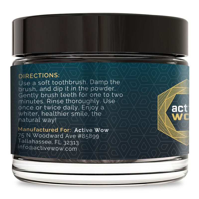 Active Wow Activated Coconut Charcoal Powder Natural Teeth Whitening - 20g, 3 of 7