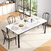 CuisinSmart 78.7" Farmhouse Dining Table for 6-8 People - Rustic Industrial Kitchen Table with Sturdy Metal Frame & Chamfered Corners - 2 of 4
