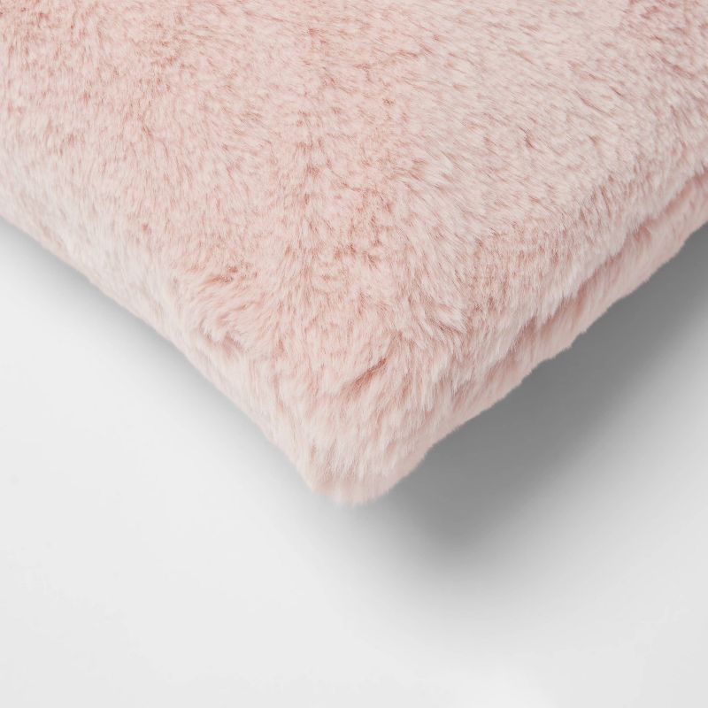 Faux Rabbit Fur Throw Pillow - Threshold™, 4 of 11
