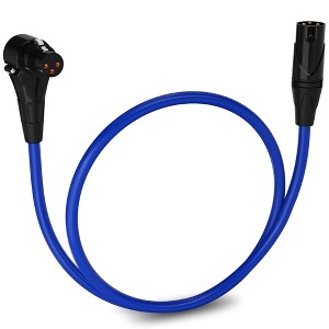 LyxPro Right Angle Female to Male XLR Microphone Cable - 1 of 4