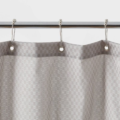 70"x71" Waterproof Recycled Fabric Heavy Weight Shower Liner Gray