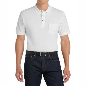 Mafoose Men's Heavyweight Short Sleeve Cotton Pique Knit Polo Shirt with Pocket - 1 of 4
