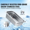 VEVOR 6 Pack Hotel Pans, 1/3 Size Anti-Jam Steam Pan, 0.8mm Thick Stainless Steel Restaurant Steam Table Pan, 4-Inch Deep Commercial Table Pan - 3 of 4