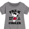 - Peanuts - Pre-K Just Got Cooler Graphic Short Sleeve Fleece Dress - 2 of 4