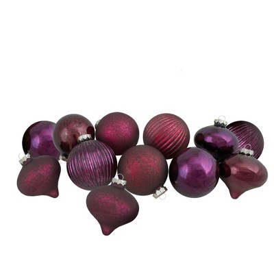 Northlight Set of 12 Jewel Tone Finial and Glass Ball Christmas Ornaments