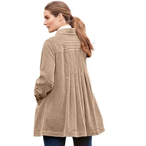 Woman Within Plus Size Pleat-Back Corduroy Jacket - 1 of 4