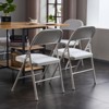 Sevobal Outdoor Portable Chairs 6PCS Foldable Soft Cushion Chair Set with PVC Seat for Living Room and Reception, White, 15.75"*17.72"*30.71" - 4 of 4