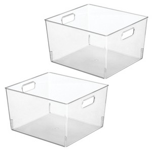 mDesign Plastic Household Cubby Storage Organizer Container Bin - 4 Pack - Clear, USA Made - 1 of 4