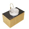 GDFStudio Hahn Modern Wall-Mounted Bathroom Vanity with Ceramic Basin Options - 4 of 4