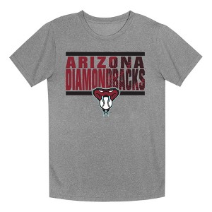 MLB Arizona Diamondbacks Boys' Gray Poly T-Shirt - 1 of 1