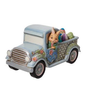 Jim Shore 4.0 Inch Hauling Easter Wishes Your Way Truck With Eggs Figurines - 1 of 3