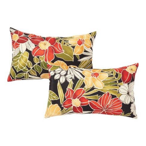 Outdoor yellow lumbar discount pillows