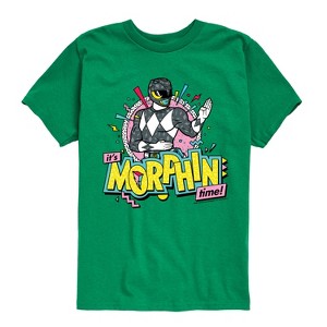 Boys' - Power Rangers - Morphin Time Black Short Sleeve Graphic T-Shirt - 1 of 4