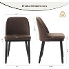 Nasitip Upholstered Dining Chairs Set, Modern Kitchen Chairs with Thick Cushions, Dining Room Chair with Wood Legs for Dining Room Kitchen Restaurant - 2 of 4