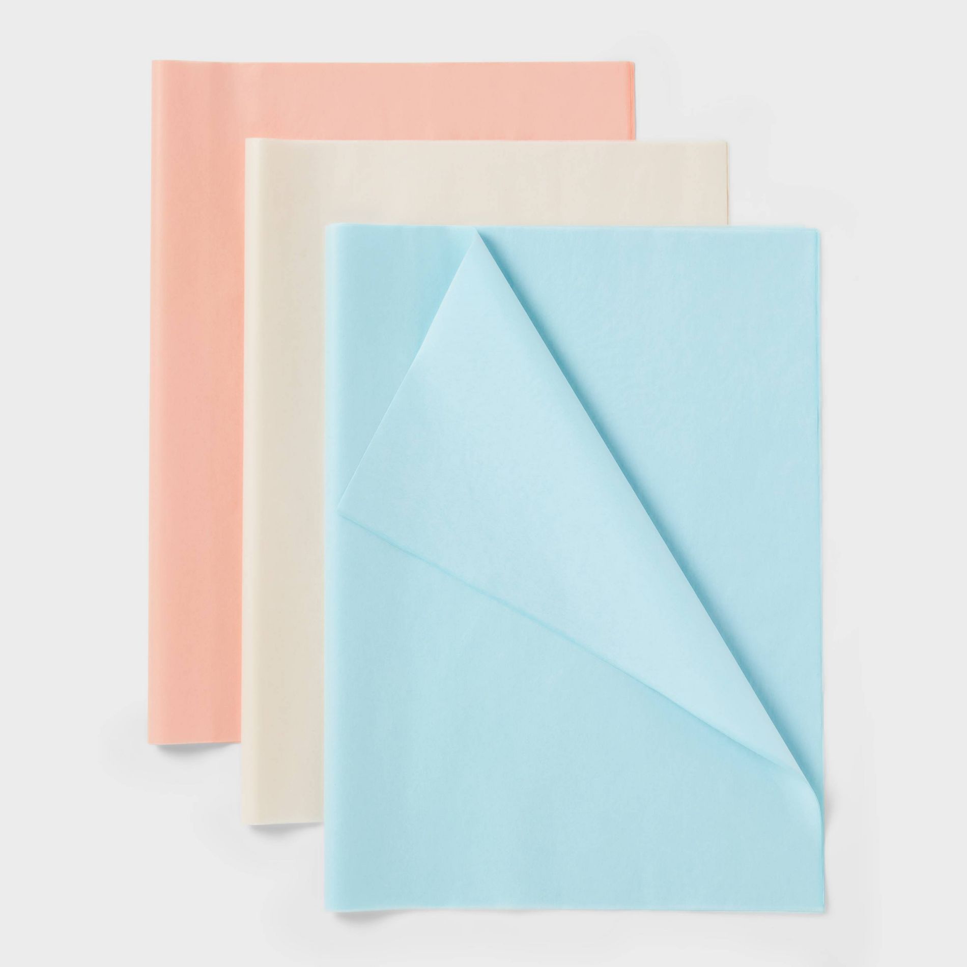 20ct Banded Tissue Pink/White/Light Blue - Spritz™